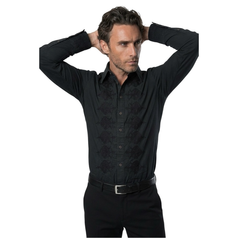 👔 Just Cavalli Embroidered Button-Down Shirt | Men’s IT‎ 48 (M)